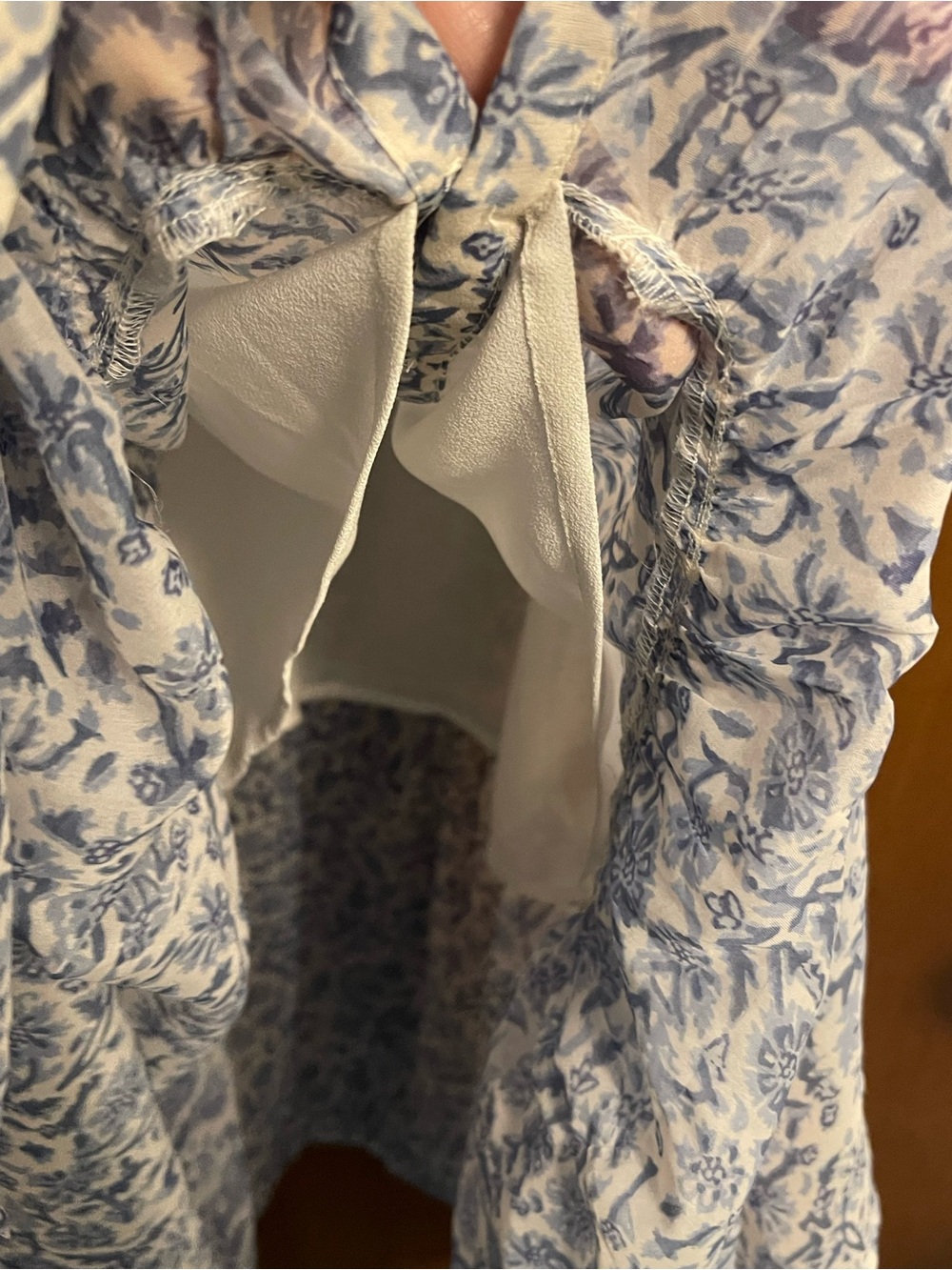 Lucky Brand Blue Floral Sleeveless Button-Front Maxi Dress - Picture 3 of 4